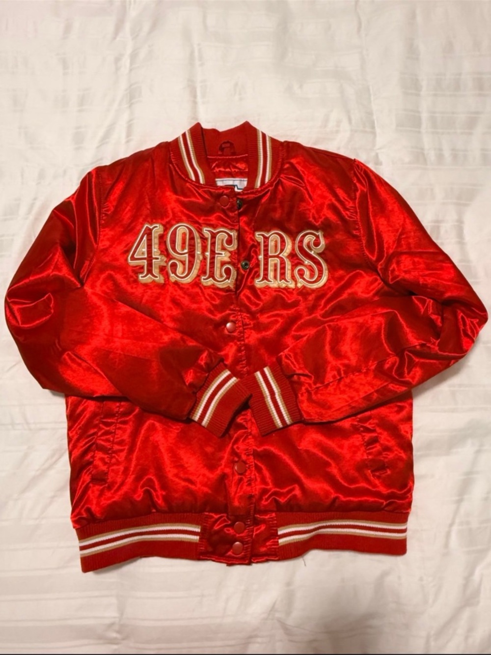 Women’s STARTER Red Bling 49ERS Jacket